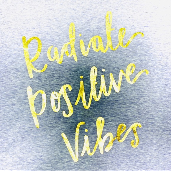 Cat & Jack Purple T-Shirt “Positive Vibes” NWOT Girls Large - Picture 2 of 6